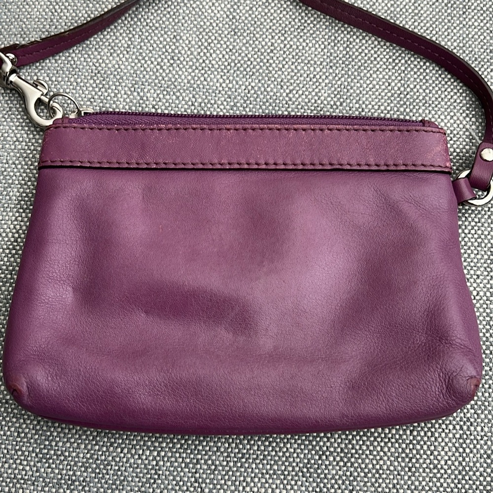 Coach purple leather wristlet (used) - Picture 4 of 6